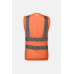 Polyester Orange Safety Vest with Pockets and Velcro Closure